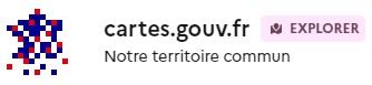 Logo Cartes.gouv.fr : notre territoire commun